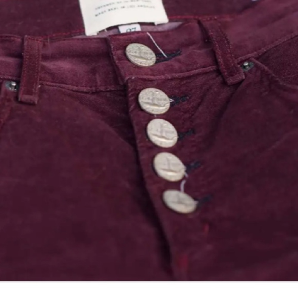 MCGUIRE button fly velvet jeans size 28 - Picture 3 of 7